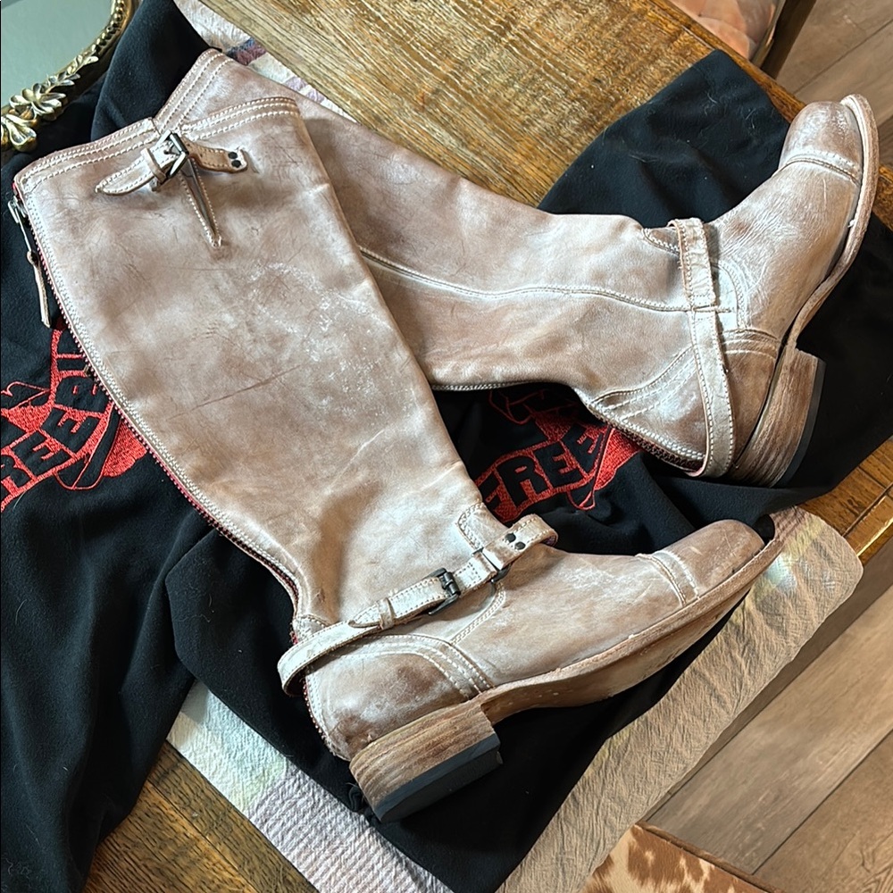 Freebird Tan Over the Knee Boots with Slouchy Suede